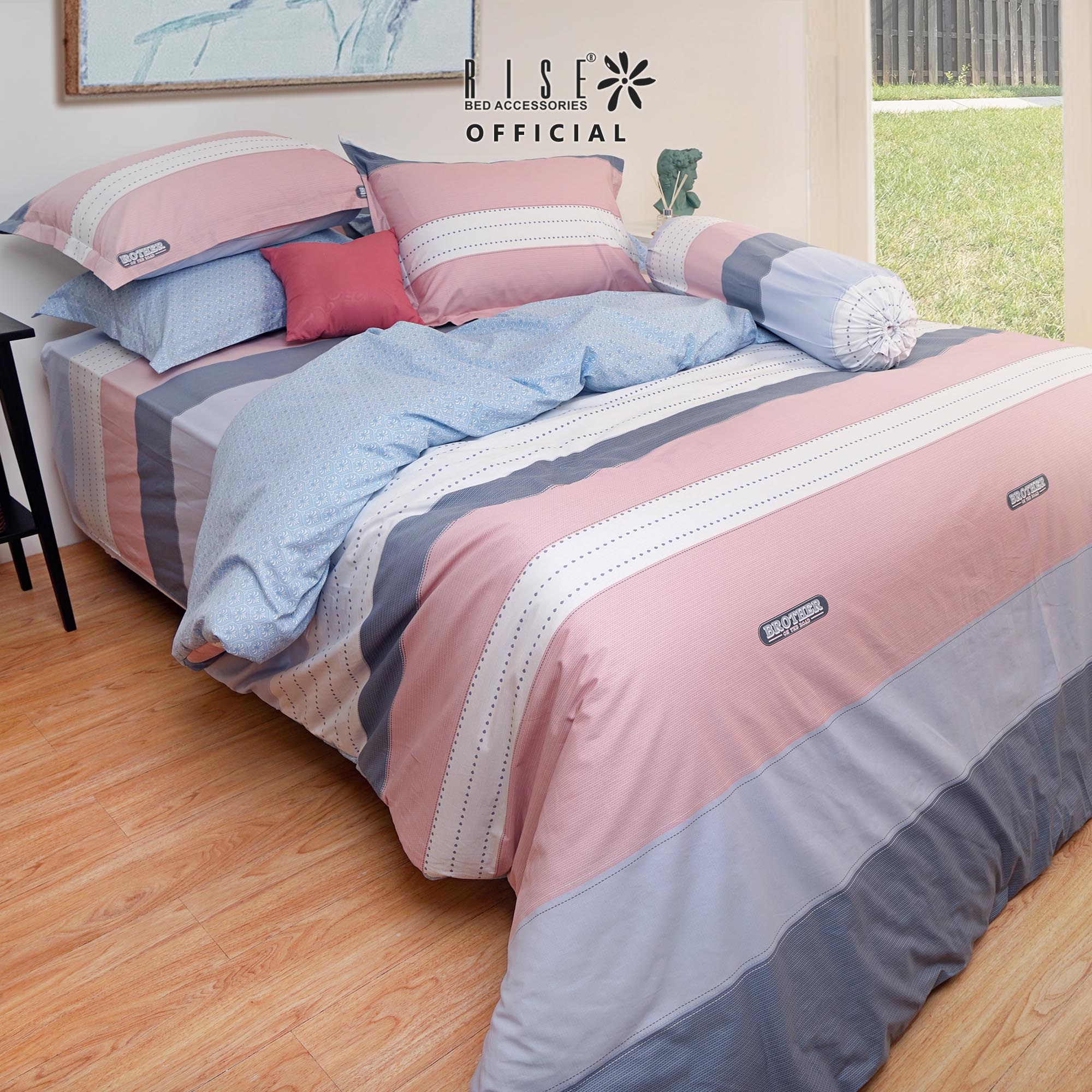 Rise Sprei atau Bed Cover Brother Katun Satin 550TC